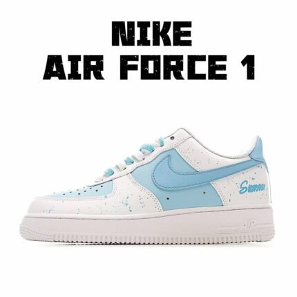 Air Force 1 '07 Low x Stussy Collaboration - Caramel Blue Outline - Air Force One Low Top Casual Sneaker - SY1388-005