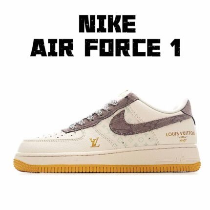 Air Force 1 '07 Low x Limited Edition Print Brown-Yellow Air Force One Low-top Casual Sneaker QW5606-262